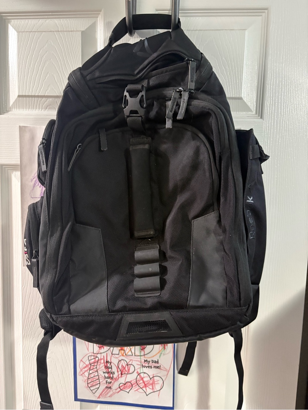 Reebok Men's Black Tactical Backpack - Barbell for Boobs/Qalo limited edition
